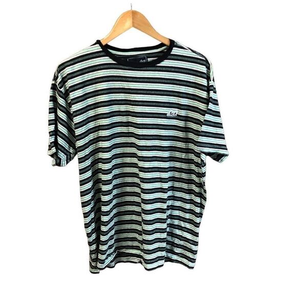 ...LOST Size Extra Large (XL) Green and Navy Striped Shirt - Picture 1 of 3